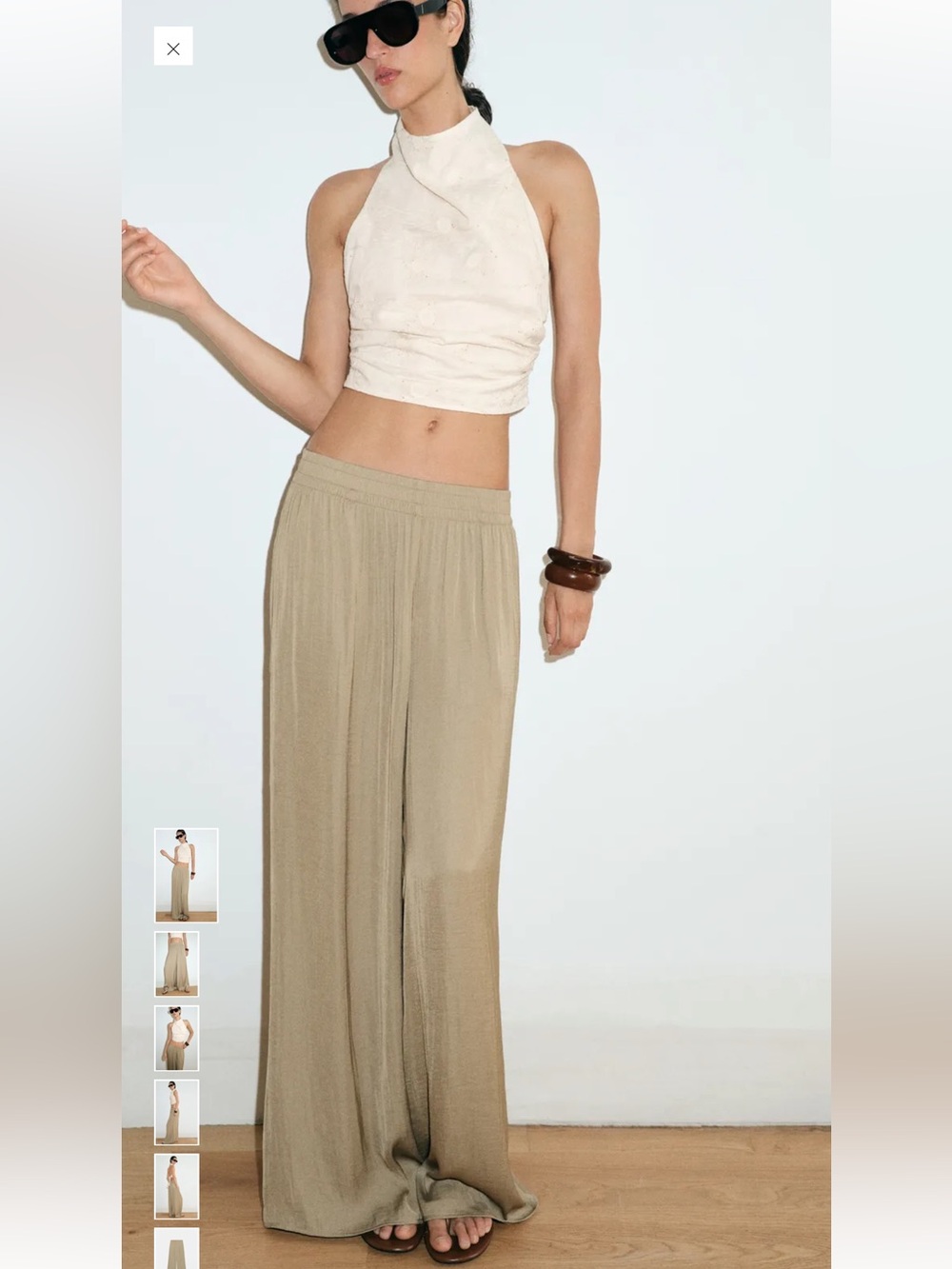 Zara flowy wide leg pants